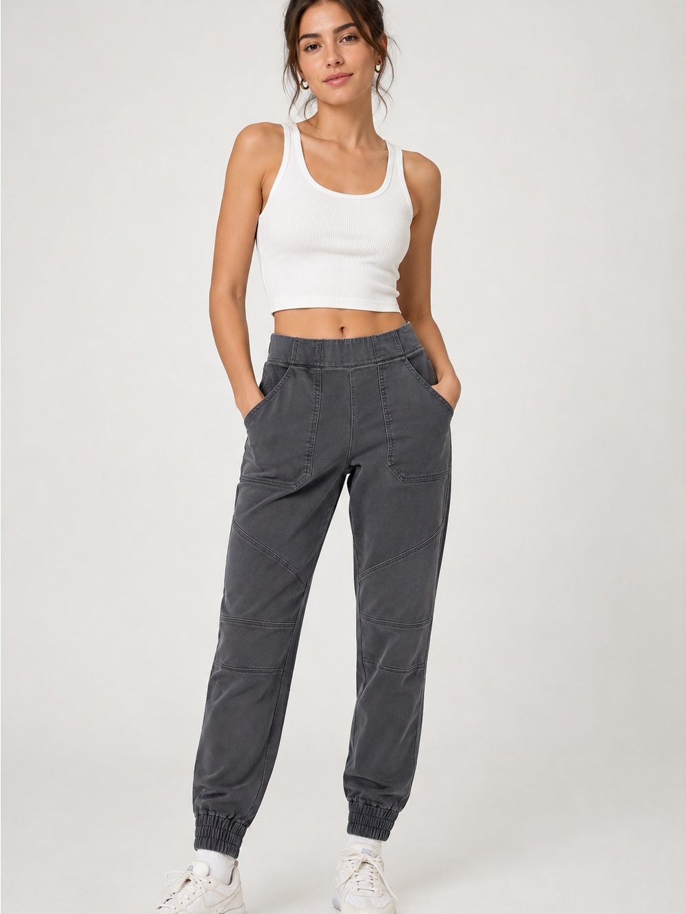 SPANX Charcoal Gray Utility Joggers